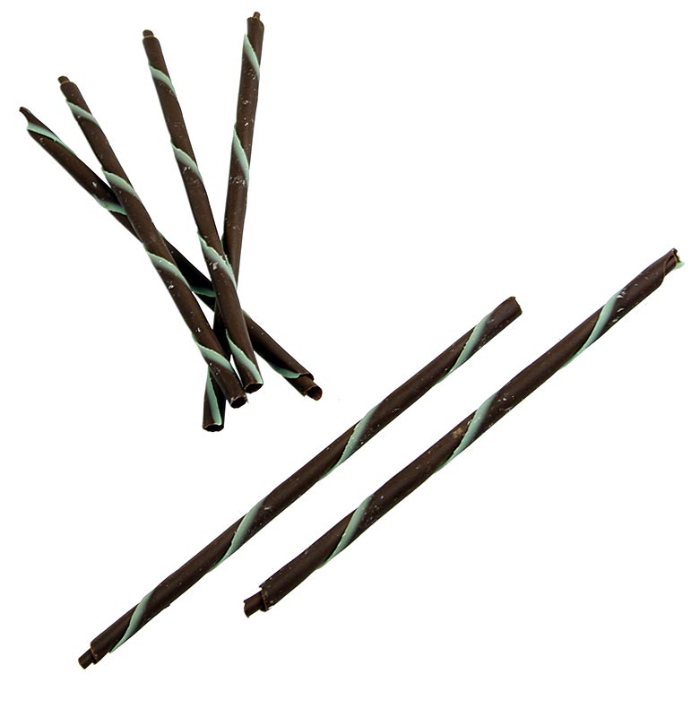 Schokozigarren - Cigarillos, dunkel Minze marmoriert, 15cm lang, ø 5mm - 700 g, 200 St - Karton Schokozigarren - Cigarillos, dunkel Minze marmoriert, 15cm lang, ø 5mm - 700 g, 200 St - Karton