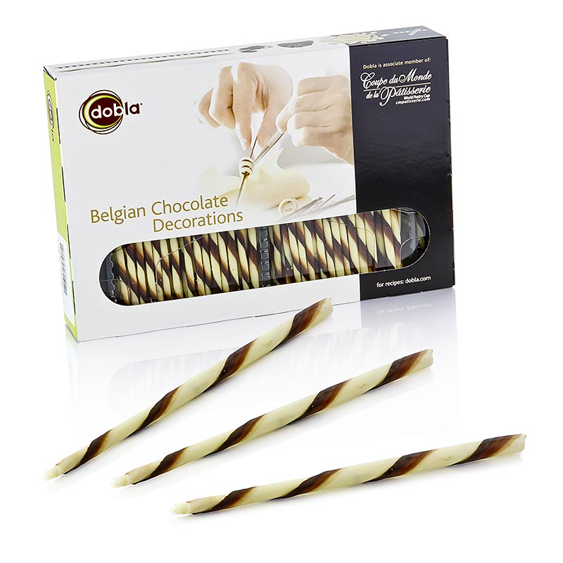 Chocolate cigars - cigarillos, marbled, 15 cm long - 700g, 200 pieces - Cardboard