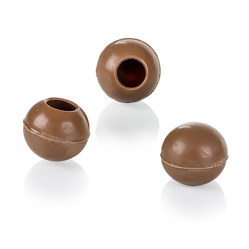 Trüffel-Hohlkugeln, Vollmilchschokolade, ø 29mm, Läderach - 1,764 kg, 441 St - Karton Trüffel-Hohlkugeln, Vollmilchschokolade, ø 29mm, Läderach - 1,764 kg, 441 St - Karton