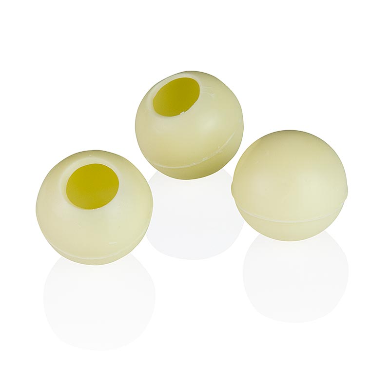 Trüffel-Hohlkugeln, weiße Schokolade, ø 29mm - 1,764 kg, 441 St - Karton Trüffel-Hohlkugeln, weiße Schokolade, ø 29mm - 1,764 kg, 441 St - Karton