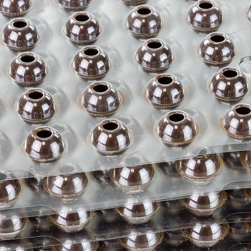 Trüffel-Hohlkugeln, Zartbitterschokolade, ø 20mm - 850 g, 567 St - Karton Trüffel-Hohlkugeln, Zartbitterschokolade, ø 20mm - 850 g, 567 St - Karton