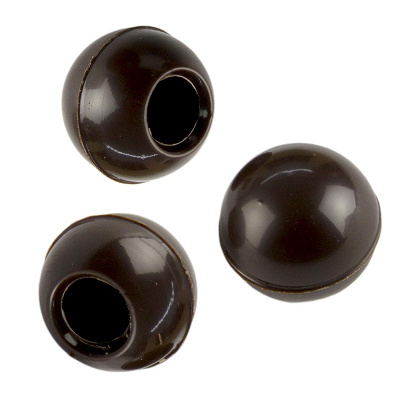 Truffle hollow balls, dark chocolate, Ø 26 mm (50001) - 1.644 kg, 567 pieces - Cardboard