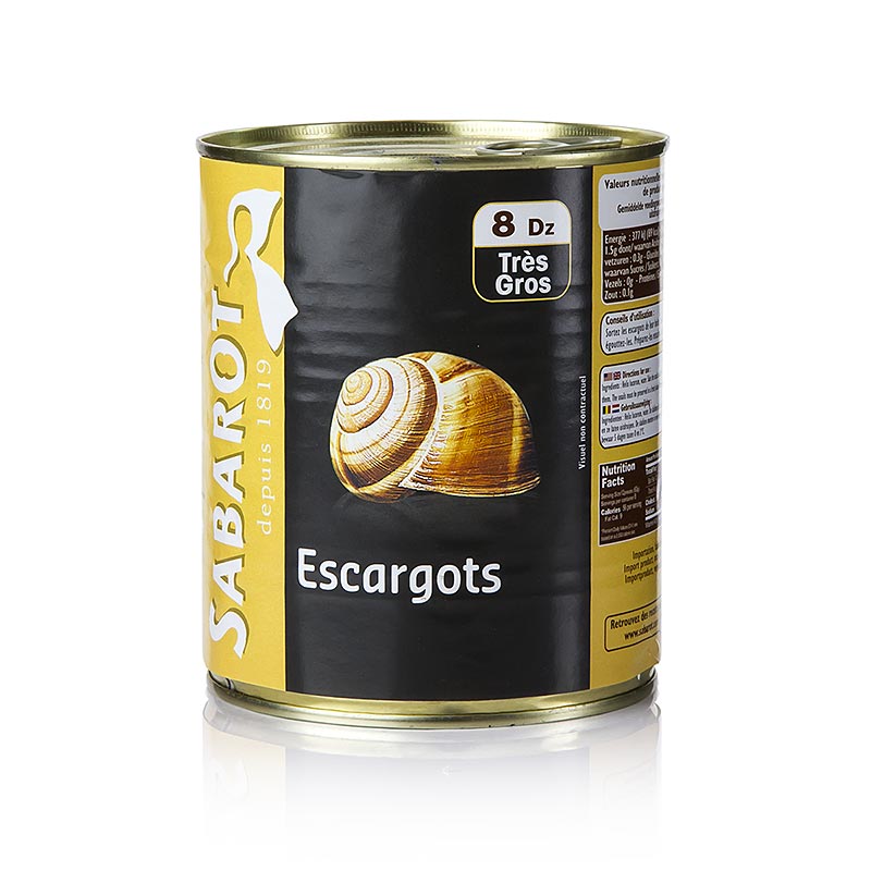 Wijngaardslakken, groot - 800 g, 96 stuks - kan