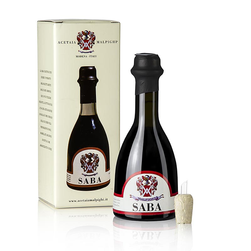 Saba - eingekochter Traubenmost, von Malpighi - 250 ml - Flasche Saba - eingekochter Traubenmost, von Malpighi - 250 ml - Flasche