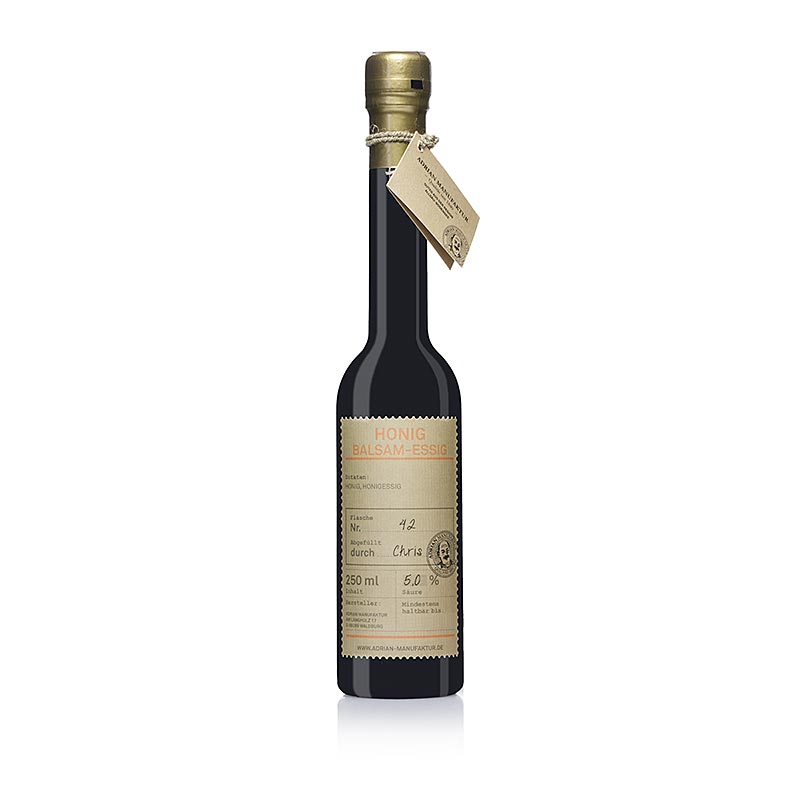 Honig Balsam Essig, 5% Säure, Adrian Manufaktur - 250 ml - Flasche Honig Balsam Essig, 5% Säure, Adrian Manufaktur - 250 ml - Flasche