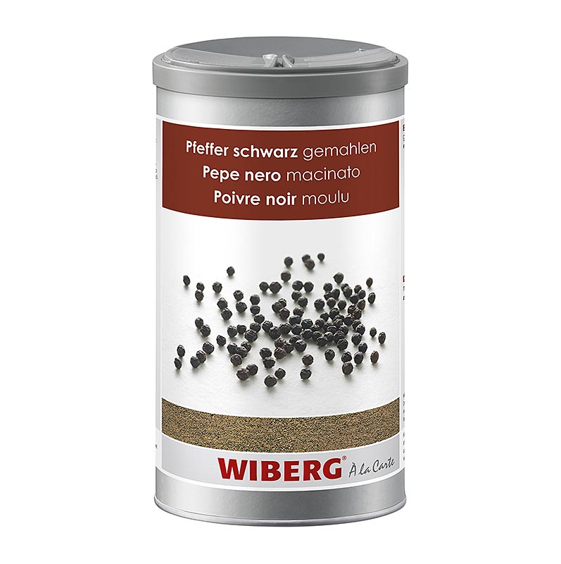 Poivre noir Wiberg, moulu - 555g - Sans danger pour les aromes