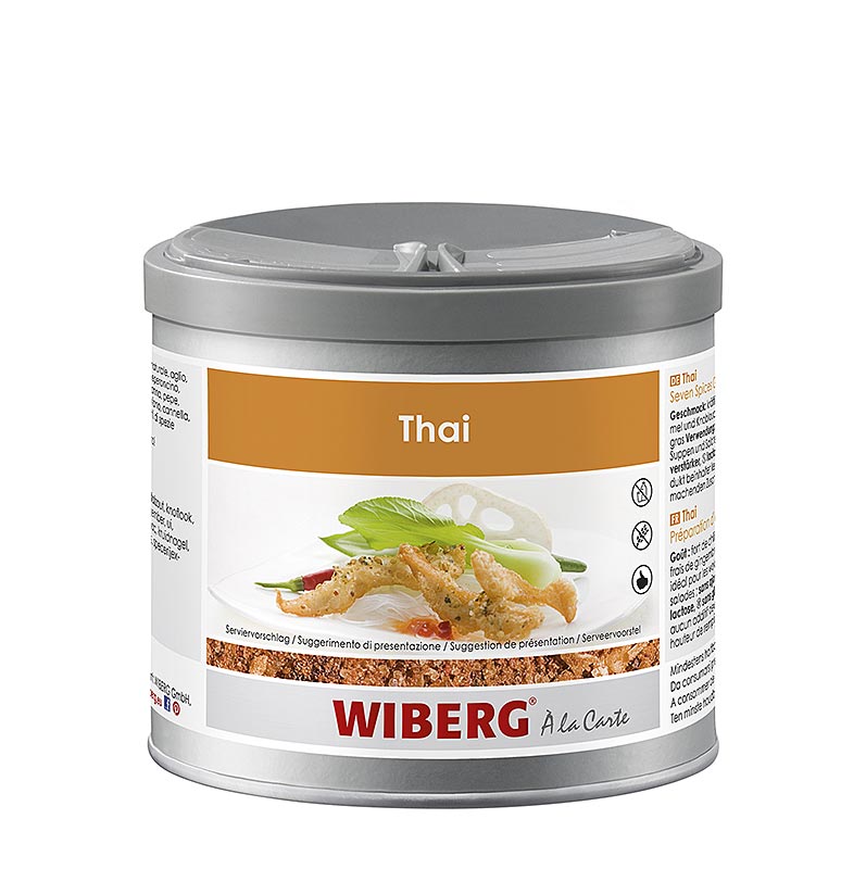 Wiberg Thai - syv krydderier, krydderipræparater, til pander og wokretter - 300 g - aroma kasse