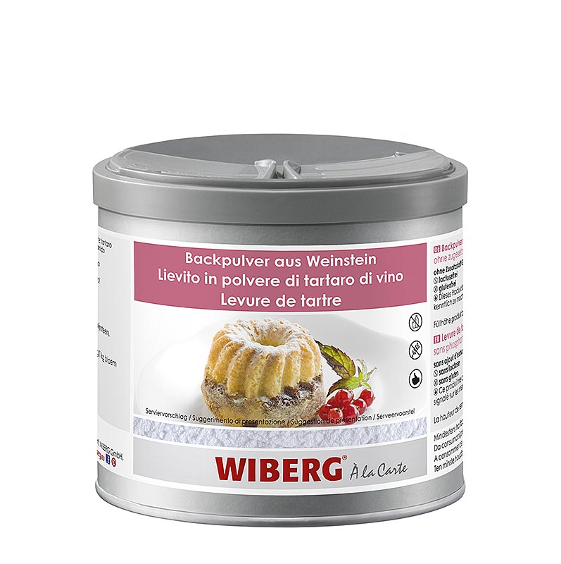 Wiberg Backpulver aus Weinstein, ohne zugesetztes Phosphat - 420 g - Aroma-Tresor