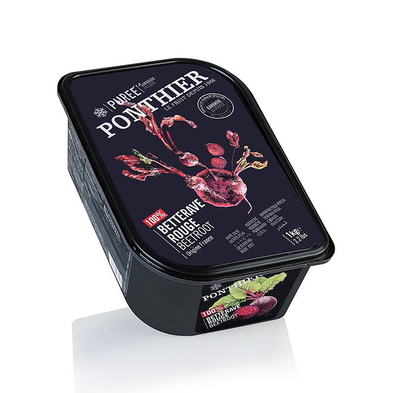 Ponthier puree-beetroot, 100% vegetable, unsweetened - 1 kg - Pe-shell