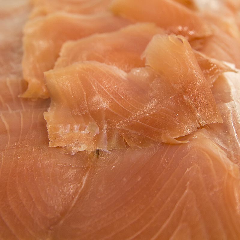 Scottish smoked salmon, whole side, sliced - 1000g - vacuum Scottish smoked salmon, whole side, sliced - 1000g - vacuum