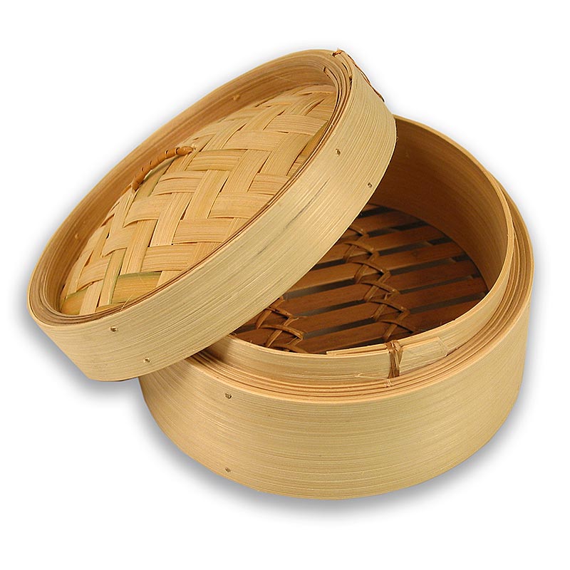 Set Bambusdämpfer mit Deckel, ø 15 cm außen,ø 13 cm innen ,6 inch + 1 Paar Stäbchen - 50 St - Karton Set Bambusdämpfer mit Deckel, ø 15 cm außen,ø 13 cm innen ,6 inch + 1 Paar Stäbchen - 50 St - Karton