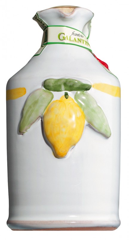 Olio al limone, orcio, extra vierge olijfolie met citroen, kan, galantino - 250 ml - werper