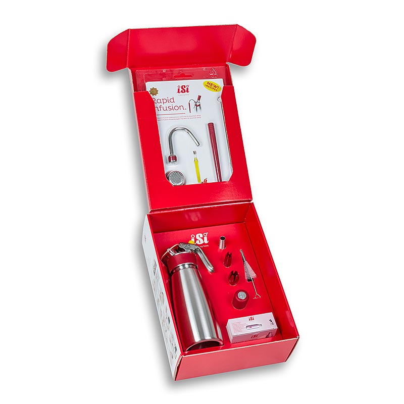 Espuma - Professionel Gave Set iSi Rapid Starter (Sprøjter / Bog / Kapsler / Infusion) - 4 stk. - karton Espuma - Professionel Gave Set iSi Rapid Starter (Sprøjter / Bog / Kapsler / Infusion) - 4 stk. - karton