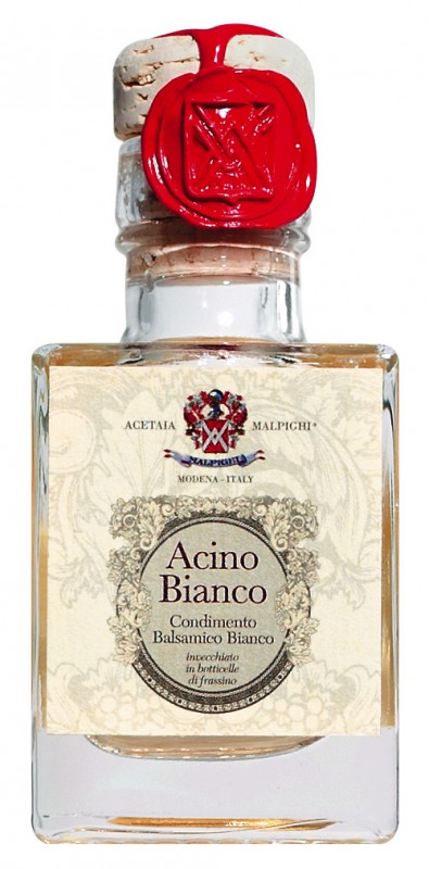 Acino Bianco, Condimento bianco, Condimento Bianco, 5 jaar gerijpt, Malpighi - 50 ml - fles