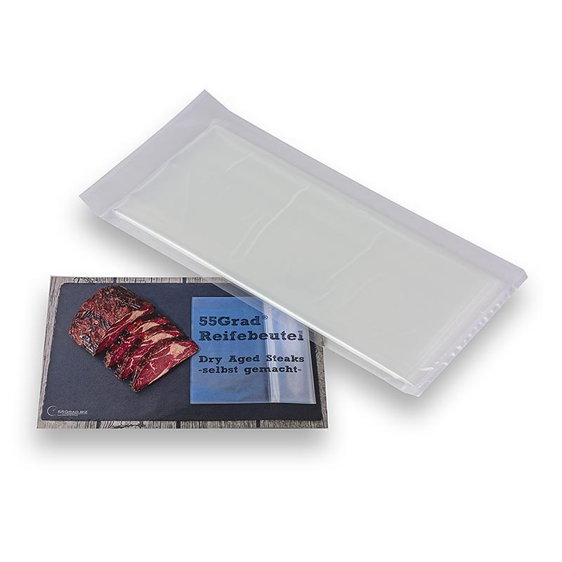 Membrane maturing bag on a roll, 300 x 28 cm, for dry aged beef, 55 DEGREES - 1 piece - lots Membrane maturing bag on a roll, 300 x 28 cm, for dry aged beef, 55 DEGREES - 1 piece - lots