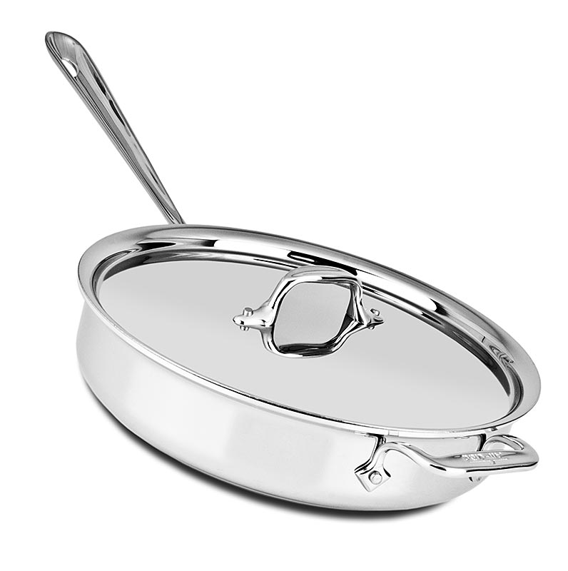 All-Clad Sauteuse-Pfanne, mit Deckel - Induktion, STAINLESS® (Edelstahl) - 27cm Ø, 2,8 l - Karton All-Clad Sauteuse-Pfanne, mit Deckel - Induktion, STAINLESS® (Edelstahl) - 27cm Ø, 2,8 l - Karton