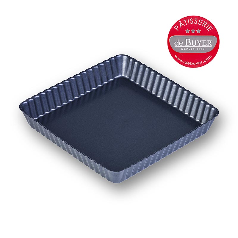 deBUYER tart pan, square, Ø18cm, with removable ground - 1 pc - loose