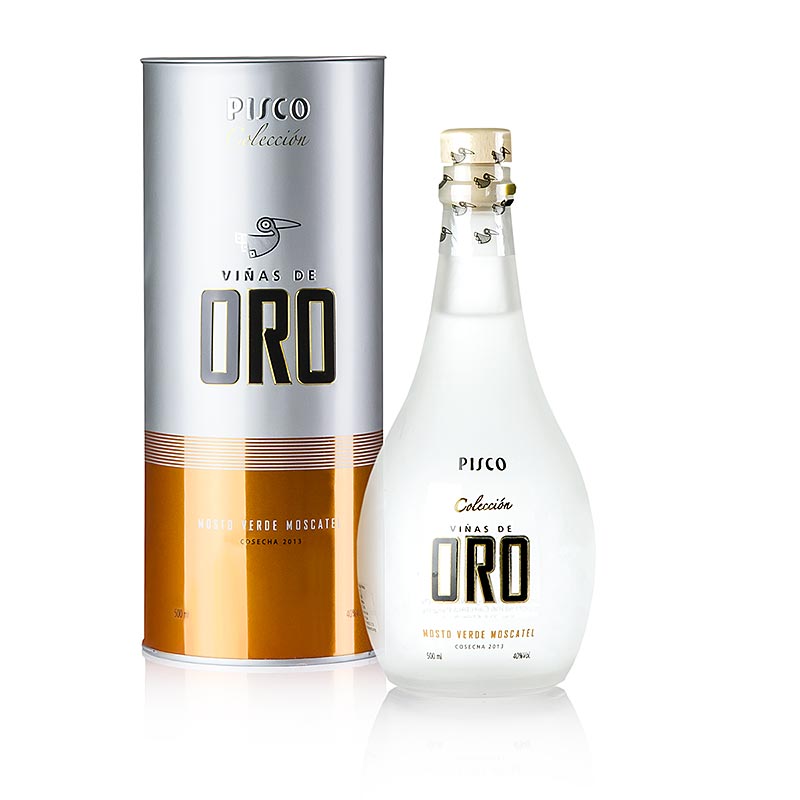 Pisco Mosto Verde Moscatel, Eau de vie de raisin, 40% vol., Pérou - 500 ml - bouteille Pisco Mosto Verde Moscatel, Eau de vie de raisin, 40% vol., Pérou - 500 ml - bouteille