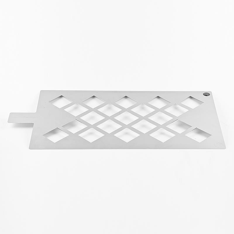 Dekoschablone - Quadrat 50x50mm, Edelstahl, GN 1/1, 49,5x29cm, Raumfelder - 1 St - Lose Dekoschablone - Quadrat 50x50mm, Edelstahl, GN 1/1, 49,5x29cm, Raumfelder - 1 St - Lose