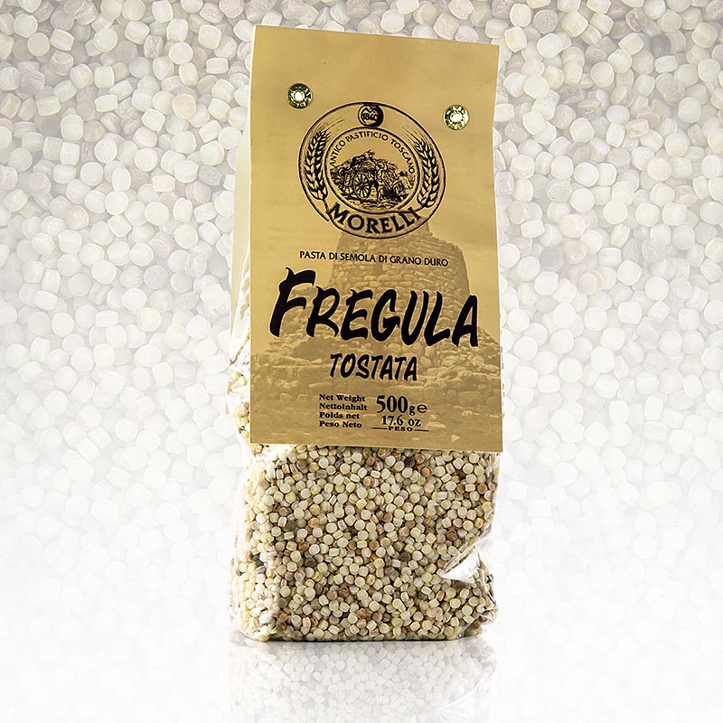 Morelli 1860 Fregula (Fregola) Tostata, mit Hartweizen - 500 g - Beutel