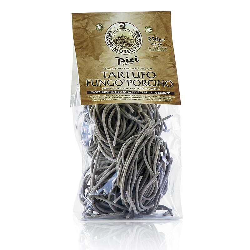 Morelli 1860 Spaghetti Pici, Tartufo e Porcini, mit Trüffel und Steinpilze - 250 g - Beutel Morelli 1860 Spaghetti Pici, Tartufo e Porcini, mit Trüffel und Steinpilze - 250 g - Beutel