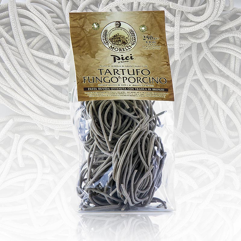 Morelli 1860 Spaghetti Pici, Tartufo e Porcini, mit Trüffel und Steinpilze - 250 g - Beutel Morelli 1860 Spaghetti Pici, Tartufo e Porcini, mit Trüffel und Steinpilze - 250 g - Beutel