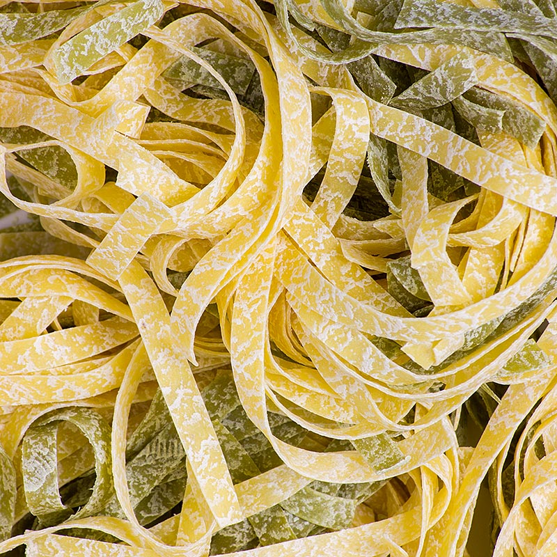 De Cecco Tagliatelle Paglia e Fieno, mit Ei und Spinat, grün/weiß, No.108 - 250 g - Folie De Cecco Tagliatelle Paglia e Fieno, mit Ei und Spinat, grün/weiß, No.108 - 250 g - Folie
