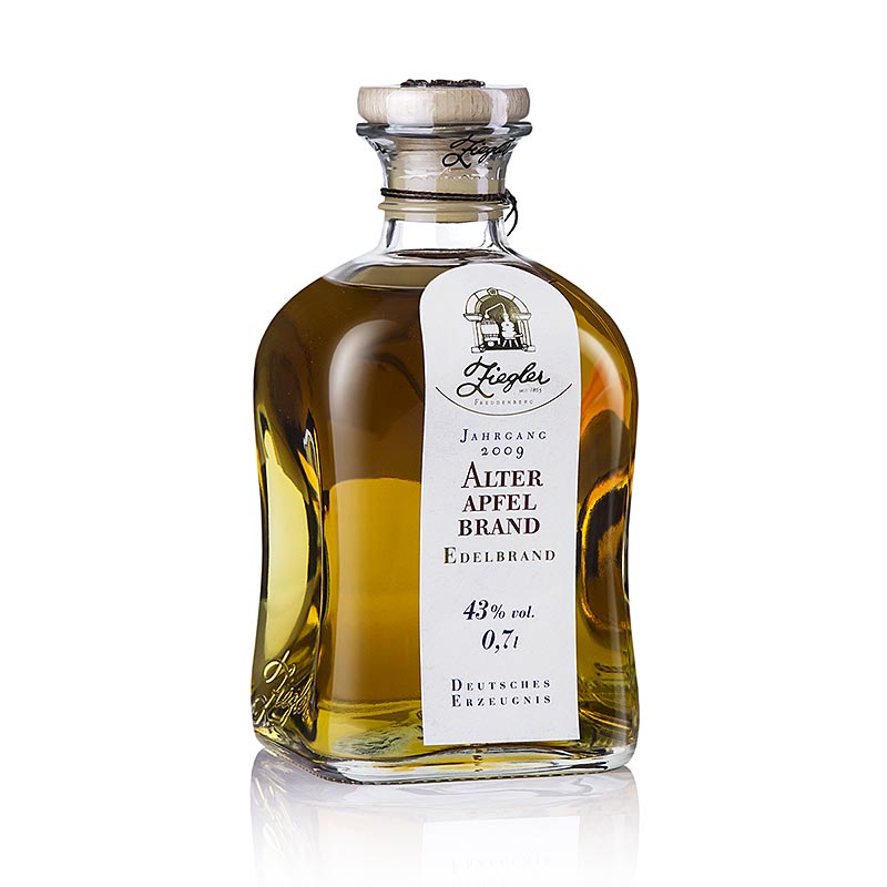 Alter Apfel Jg. 2009 - Edelbrand, 43% vol., Ziegler - 700 ml - Flasche Alter Apfel Jg. 2009 - Edelbrand, 43% vol., Ziegler - 700 ml - Flasche