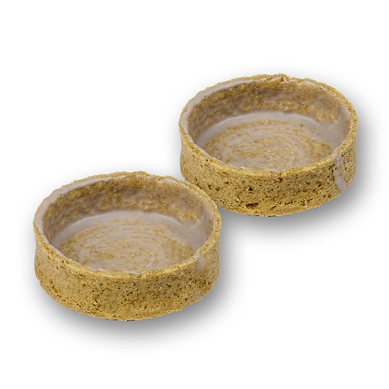 Desserttaartjes van graham crackers, gecoat, Ø 55 x 17 mm h - 1 kg, 100 stuks - karton
