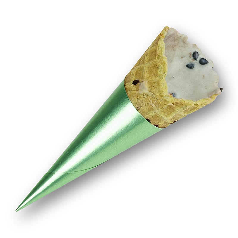 Waffle cone with black sesame, MINI, coated, Ø 25 x 65 mm h - 140 h - carton