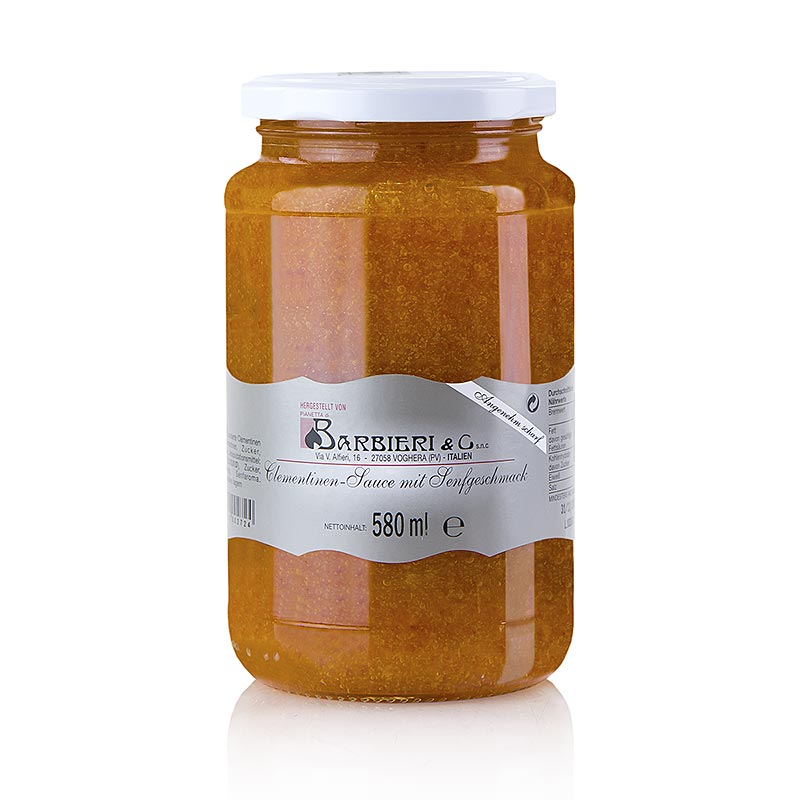 Barbieri - Clementinen-Senf-Sauce - 580 ml - Glas Barbieri - Clementinen-Senf-Sauce - 580 ml - Glas
