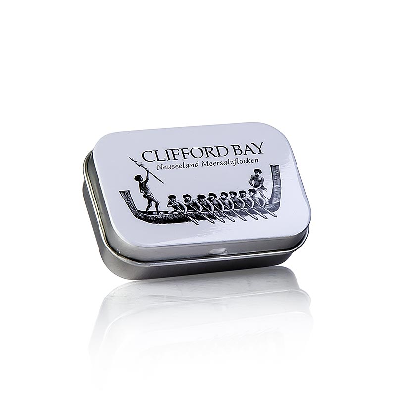 Clifford Bay Meersalzflocken, Neuseeland, Reisesalzbox - 6 g - Dose Clifford Bay Meersalzflocken, Neuseeland, Reisesalzbox - 6 g - Dose