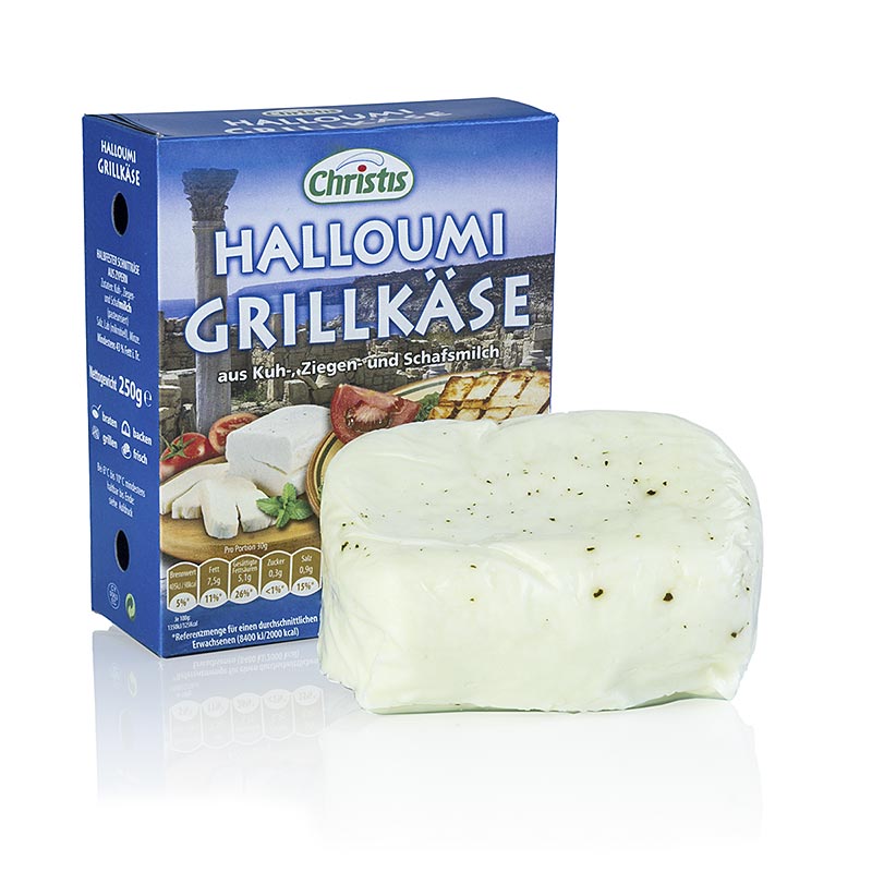Halloumi - Grill-Käse aus Zypern, aus Schaf-, Ziegen- und Kuhmilch, halbfest - 250 g - Beutel Halloumi - Grill-Käse aus Zypern, aus Schaf-, Ziegen- und Kuhmilch, halbfest - 250 g - Beutel