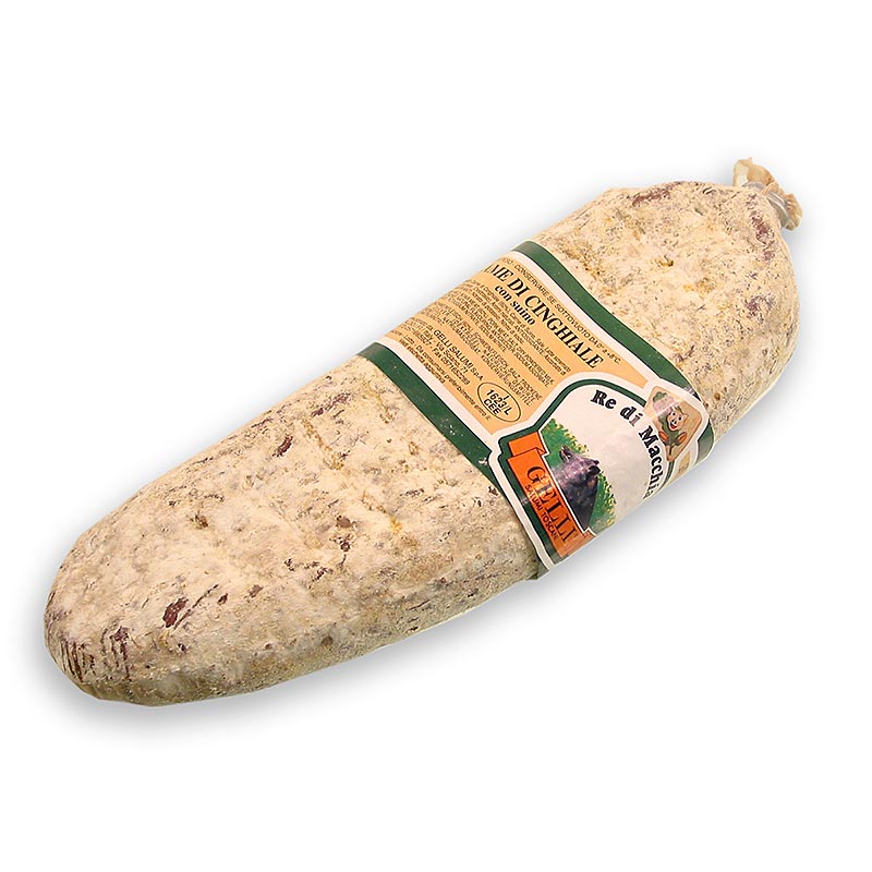 Salami flach (Spianata) Wildschwein/Schwein, Gelli - ca. 650 g - lose Salami flach (Spianata) Wildschwein/Schwein, Gelli - ca. 650 g - lose