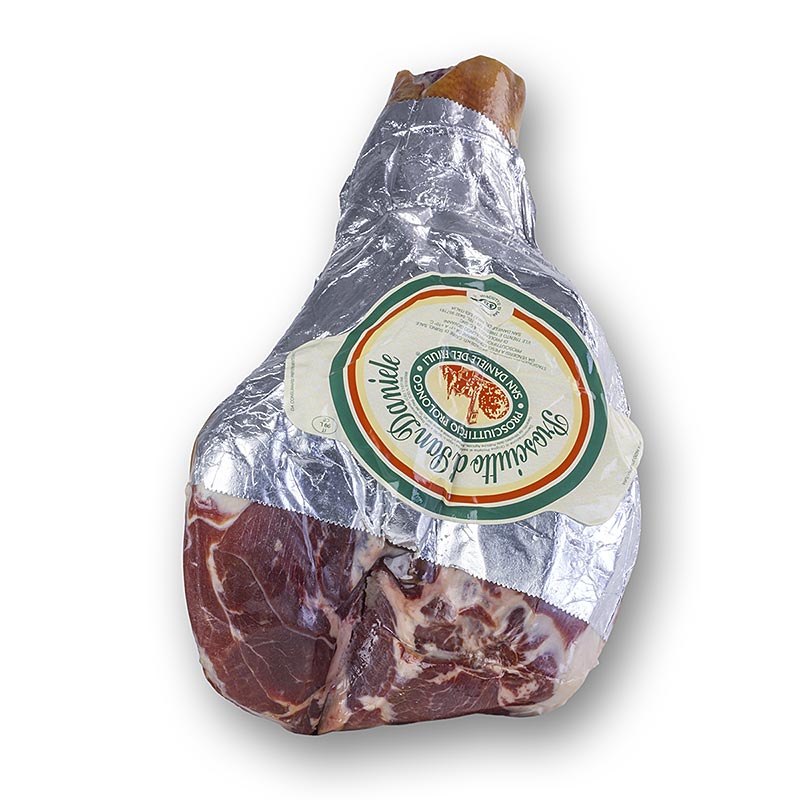 San Daniele skinke DOP, fuldbenet skinke, bundet med hånden - ca. 7,5 kg - vakuum