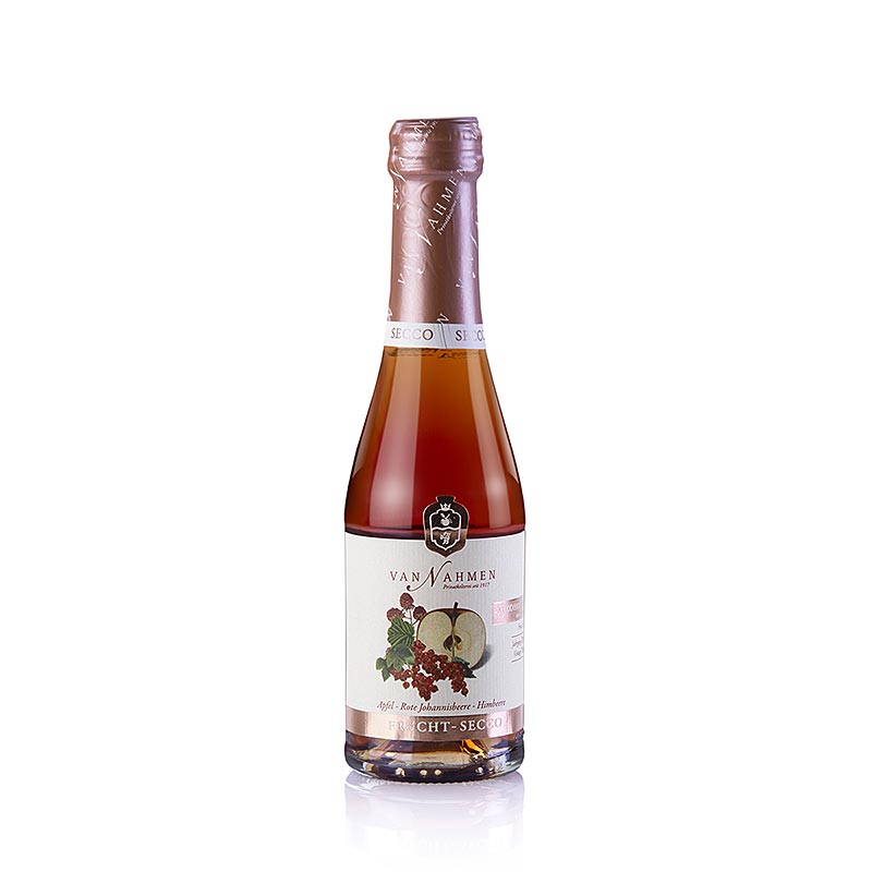 Van Nahmen Apfel-Rote Johannisbeere-Himbeere Fruchtsecco, alkoholfrei - 200 ml - Flasche