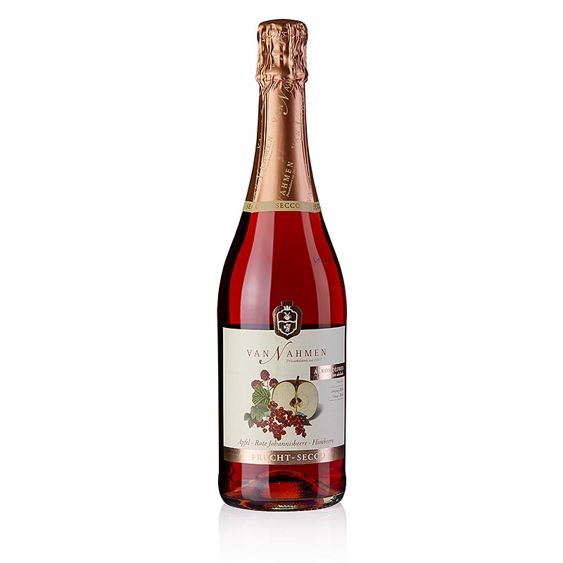 Van Nahmen Apfel-Rote Johannisbeere-Himbeere Fruchtsecco, alkoholfrei - 750 ml - Flasche