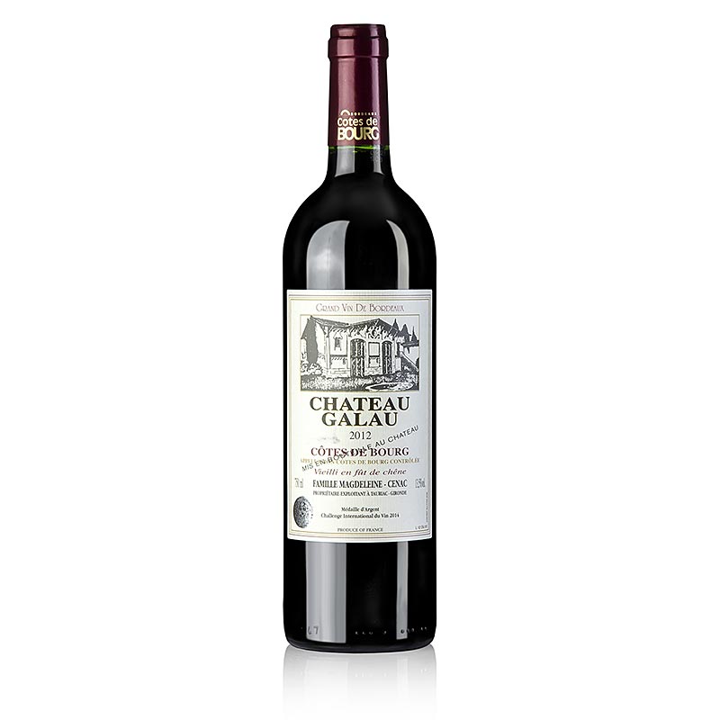 2012er Chateau Galau, Cote de Bourg, trocken, 13,5% vol. - 750 ml - Flasche 2012er Chateau Galau, Cote de Bourg, trocken, 13,5% vol. - 750 ml - Flasche