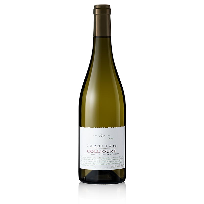 2013er Collioure Cornet Cie, Cuvee, trocken, 13,5% vol., Abbe Rous - 750 ml - Flasche 2013er Collioure Cornet Cie, Cuvee, trocken, 13,5% vol., Abbe Rous - 750 ml - Flasche