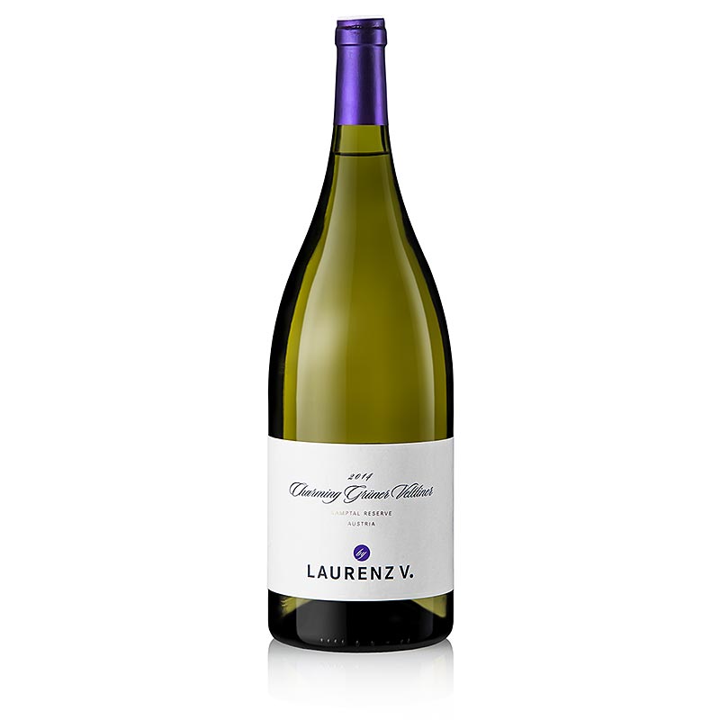 2014er Charming, Grüner Veltliner, trocken, 13% vol., Magnum, Laurenz V. - 1,5 l - Flasche 2014er Charming, Grüner Veltliner, trocken, 13% vol., Magnum, Laurenz V. - 1,5 l - Flasche