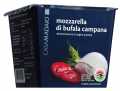 Mozzarella di bufala DOP, bocconcini, vaschetta, mozzarella de bufflonne, boules moyennes, dans une tasse, Casa Madaio - 6 x 5 x 50 g - kg