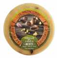 Pecorino con pistacchio di Bronte, semi-hard cheese from sheep`s milk with pistachios from Bronte, busti - 1.3 kg - piece
