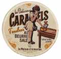 Caramels au beurre sale, boite ronde servez-vous, caramelo com manteiga e sal, caixa de madeira, La Maison d`Armorine - 50g - Pedaco