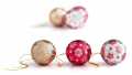 Bolas Navidad, kerstballen rood, goud, zilver, Simon Coll - 50 x 12 g - tonen
