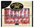 Ham 30 months, cut, vacuum packed, Prosciutto Crudo Vaschetta, 36 mesi, Devodier - 70 g - pack