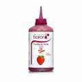 Coulis Strawberry Sauce, 16% Sugar, Squeeze Bottle, Boiron - 500 g - Pe-flaske