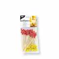 Bamboo skewers Mexico, with colorful decoration and pearls, 12 cm - 40 St - bag