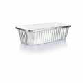 Wegwerp aluminium bakjes, rechthoekig met deksel, 5,4 x 11 x 21,3 cm, 1 l - 10 uur - karton