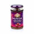 Curry Paste Extra Hot, rod, kryddig, Patak`s - 283g - Glas