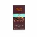 Chocolate bar - dark 64% cocoa, with almond pieces, cemoi - 100 g - paper